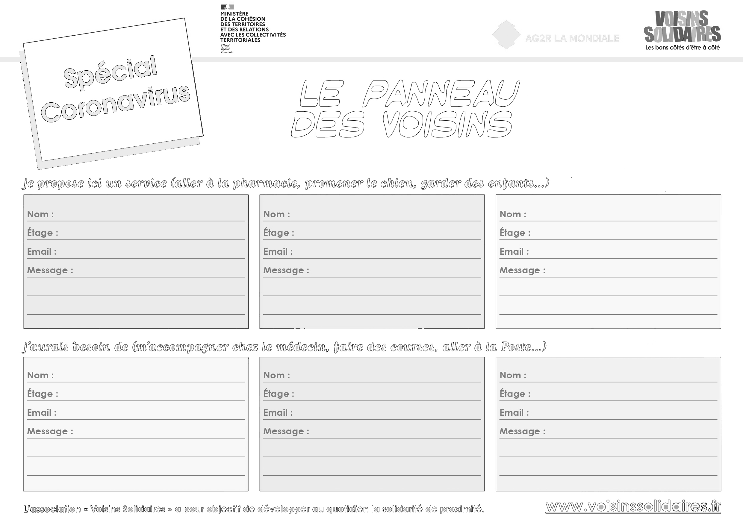 Le panneau des voisins, version noir et blanc Panneau des voisins noir et blanc copie