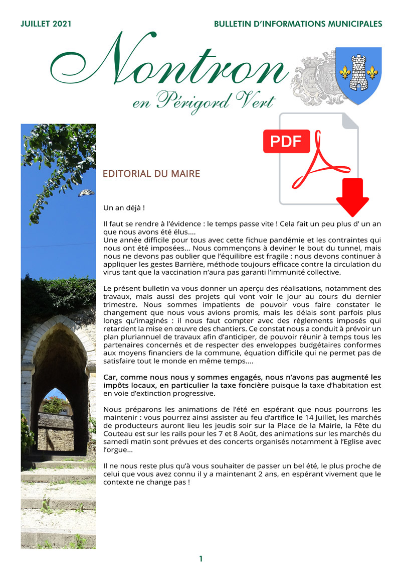 Téléchargez le Bulletin au format PDF Bulletin Juin 2021