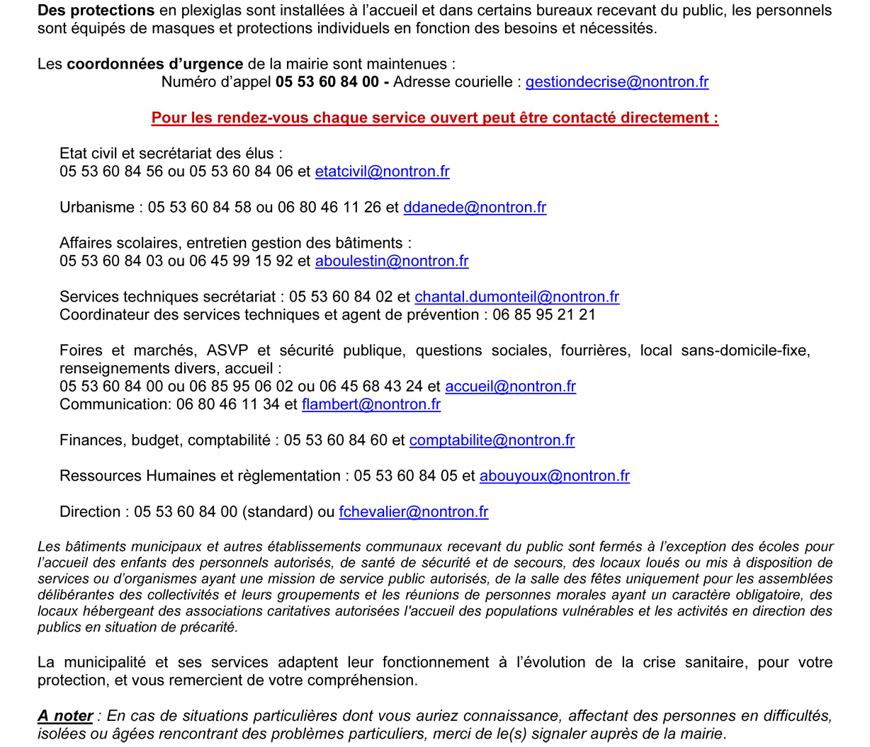 2 fonctionnement services