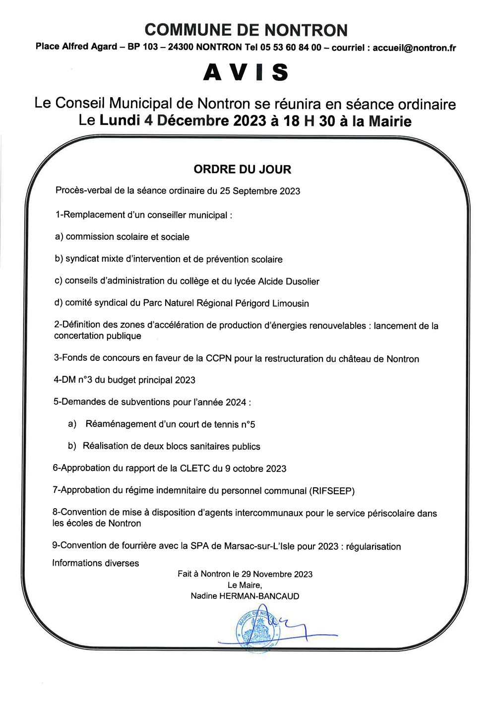AVIS Conseil Munciiapl 04 12 2023