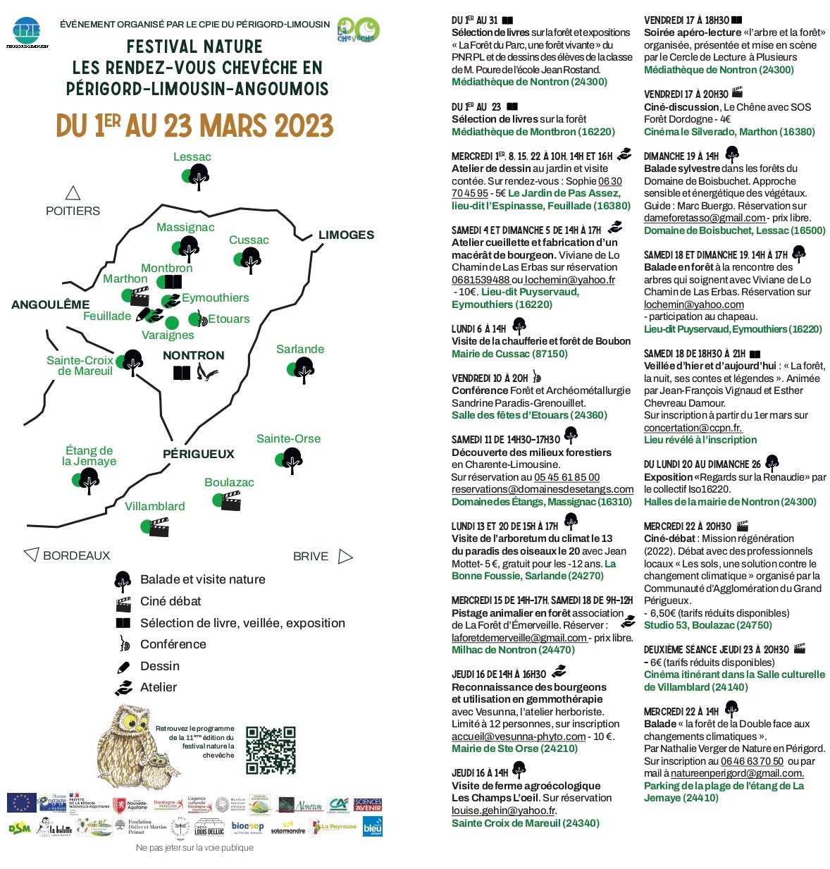 Festival nature la cheveche prog rdv 2023