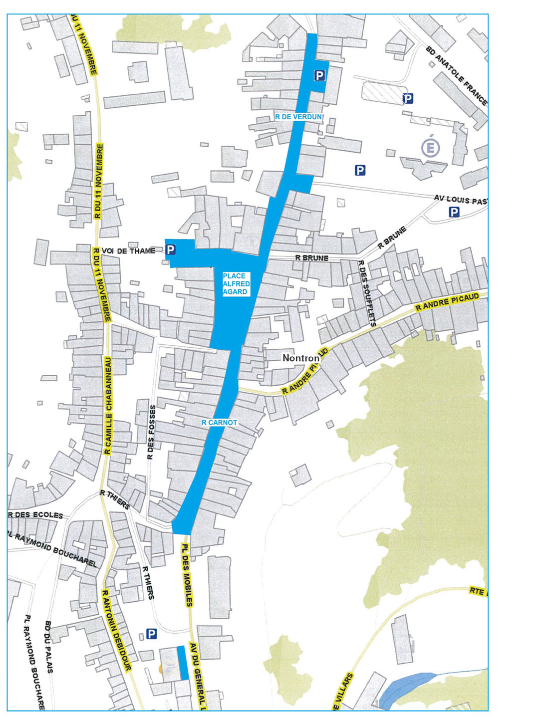 Plan zone bleue nontron 2017